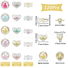 SOFPLATE 120Pcs 15 Styles Transparent Acrylic Beads TACR-SP0001-15-2