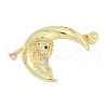 Brass Micro Pave Cubic Zirconia Pendants KK-D317-139G-2