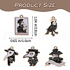 25Pcs 5 Style Alloy Enamel Pendants ENAM-SZ0004-13-2