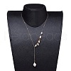 Single Pearl Pendant Necklaces NJEW-JN02710-03-4