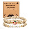 Wood Polymer Clay Beaded Bracelets FS-WGA7C7B-01-1