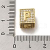 Brass Cubic Zirconia Beads KK-Q818-01P-G-3