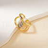 Brass Micro Pave Cubic Zirconia Cuff Rings for Women OC3836-3