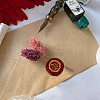 Golden Plated Brass Sealing Wax Stamp Head AJEW-WH0208-958-6
