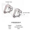 Fashionable Stainless Steel Nuggets Stud Earrings WW5969-2-2