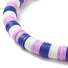 6Pcs 6 Style Handmade Polymer Clay Heishi Surfer Stretch Bracelets Set BJEW-TA00204-6