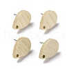 Ash Wood Stud Earring Findings EJEW-TAC0021-07-1
