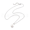 Mother's Day Jewellery Pearl Pendant Necklaces NJEW-JN04872-4