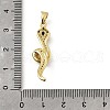 Brass Micro Pave Cubic Zirconia Pendants KK-Q066-08B-G-3