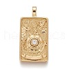 Brass Micro Pave Clear Cubic Zirconia Pendants X-ZIRC-Z004-01H-1