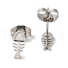 Non-Tarnish 304 Stainless Steel Stud Earrings for Women EJEW-Z066-09P-2