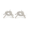 Rack Plating Brass Stud Earrings EJEW-C102-12P-1