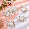 3D Flower Shape Milk Silk Fabrics Embroidery Applqiues PATC-WH0012-27-4