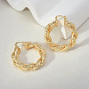 Brass Hoop Earrings for Women EJEW-F365-01G-1