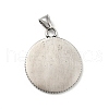 304 Stainless Steel Pendants STAS-C053-18AS-2