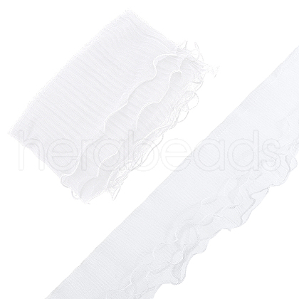   5M Three Layer Polyester Pleated Lace Ribbon OCOR-PH0004-06A-1