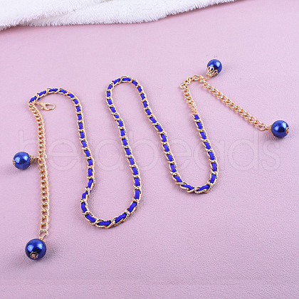 Alloy with Plastic Round Beaded Waist Beads FS-WG5D547-02-1