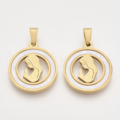 201 Stainless Steel Pendants STAS-N089-61G-1