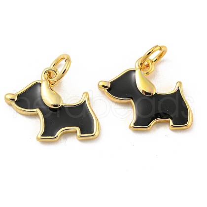 Brass Enamel Charms X-KK-E093-01G-02-1