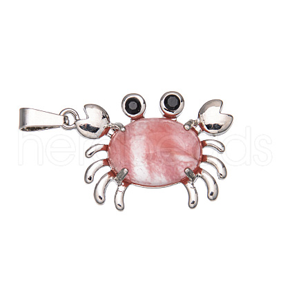 Synthetic Cherry Quartz Glass Pendants PW-WG77816-03-1