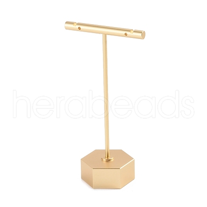 Aluminum Alloy T- Shape Earring Display Stand EDIS-WH0005-07G-A-1