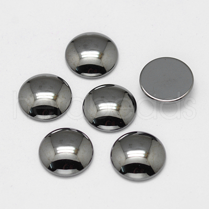 Non-magnetic Synthetic Hematite Cabochons X-G-P162-05-10mm-1