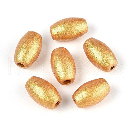 Spray Painted Schima Wood Beads WOOD-T032-30B-01-1