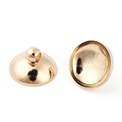 Rack Plating Brass Bead Cap Bails KK-WH0003-10mm-02G-A-1