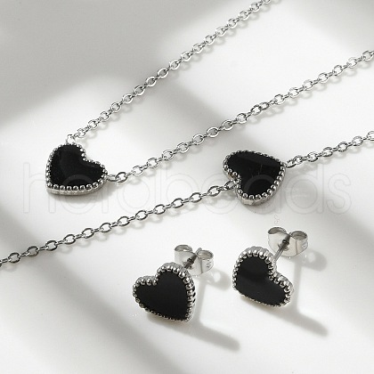 304 Stainless Steel Jewelry Sets SJEW-H129-22P-1