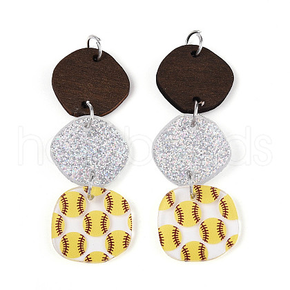 Printed Acrylic Big Pendants OACR-N144-03-1