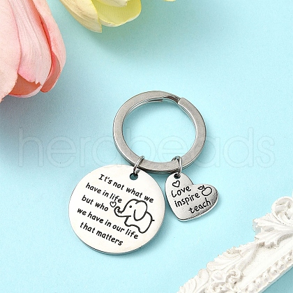 Alloy & 201 Stainless Steel Keychain KEYC-YW00101-08-1