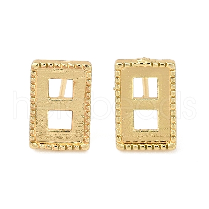 Brass Stud Earring Findings KK-F891-11G-1