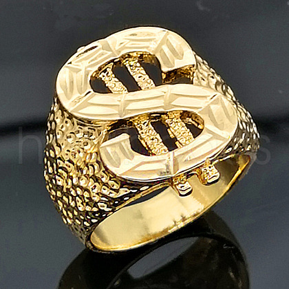 Dollar Sign Zinc Alloy Finger Rings for Men FS-WG78023-03-1