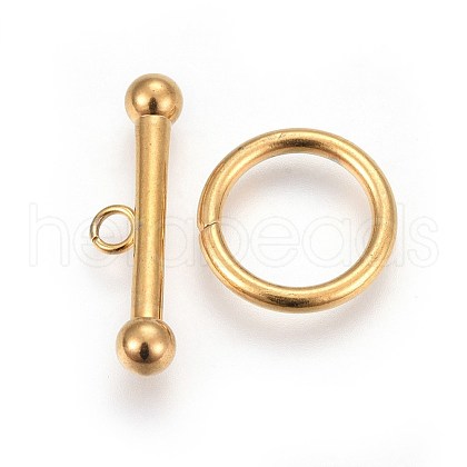 304 Stainless Steel Toggle Clasps STAS-I100-02G-1