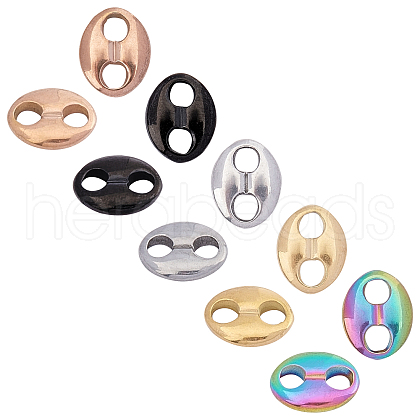 Unicraftale PVD Vacuum Plating 304 Stainless Steel Oval Links Connectors STAS-UN0009-60M-1