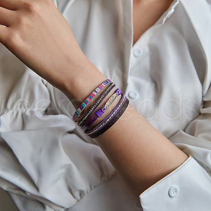 Bohemia Style Imitation Leather Multi-strand Bracelets for Women WGFFF64-04-1