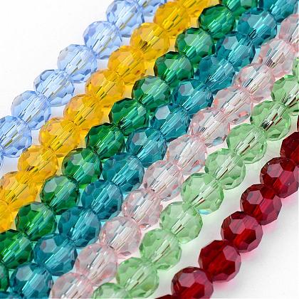 Transparent Glass Bead Strands GLAA-G013-8mm-M-1