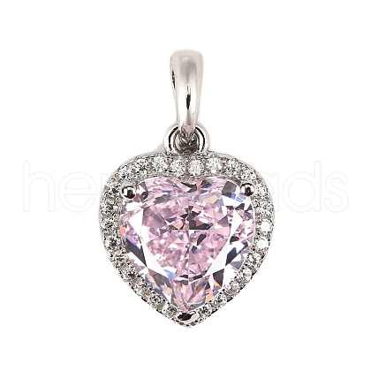 925 Sterling Silver Pave Cubic Zirconia Pendants STER-C015-01B-02-1
