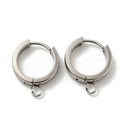 201 Stainless Steel Huggie Hoop Earrings Findings STAS-A167-01T-P-1