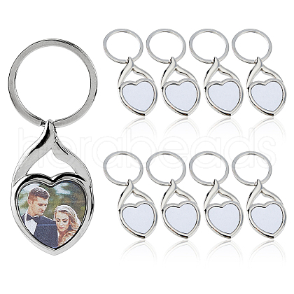 SUPERFINDINGS Iron with Zinc Alloy Sublimation Keychain Blanks KEYC-FH0001-52-1
