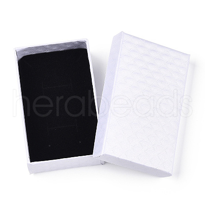Rhombus Textured Cardboard Jewelry Boxes CBOX-T006-02F-1