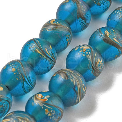 Handmade Lampwork Beads Strands BLOW-D006-07H-1