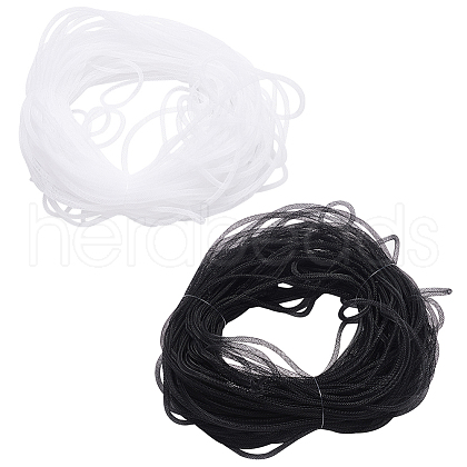 BENECREAT 2Pcs 2 Colors Polyester Mesh Tubing OCOR-BC0006-89-1