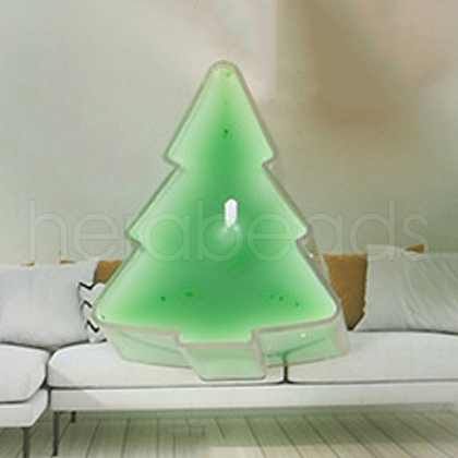 Christmas Tree Plastic Clear Tea Light Candle Cup Holders CAND-PW0001-367-1