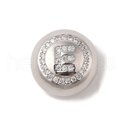 Rack Plating Brass & Cubic Zirconia Pendants KK-Z047-07P-E-RS-1