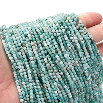 Natural Amazonite Beads Strands G-RM2025-B03-M-1