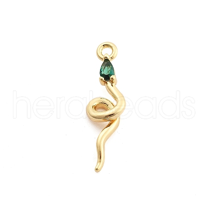 Brass Micro Pave Cubic Zirconia Pendants KK-M321-01E-G03-1