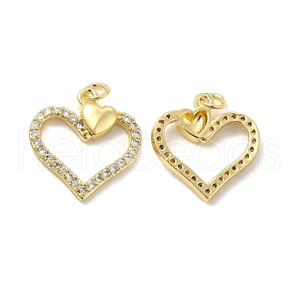 Brass Micro Pave Cubic Zirconia Pendants KK-E068-VB131-1