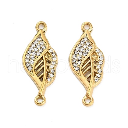 304 Stainless Steel Crystal Rhinestone Connector Charms STAS-U047-29G-1