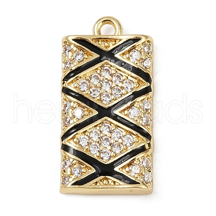 Brass Micro Pave Cubic Zirconia Pendants KK-R224-02G-1